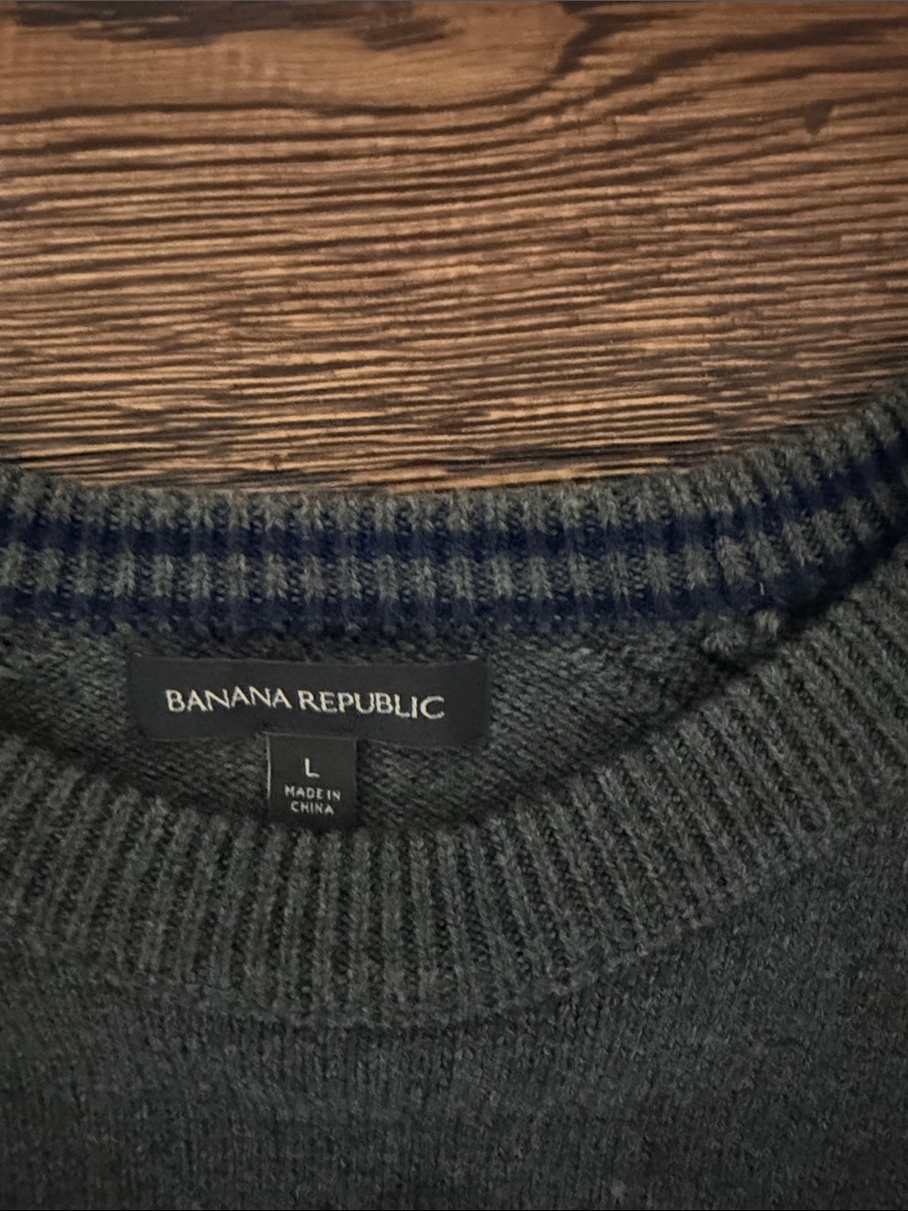 Banana Republic Gray Crewneck Sweater with Navy '78' Graphic - Picture 2 of 3
